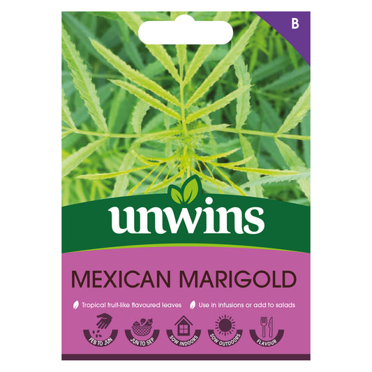 Unwins Mexican Marigold Seeds front of pack