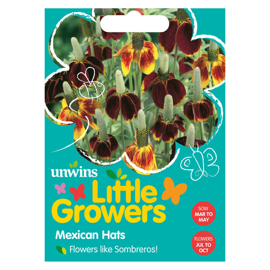Little Growers Mexican Hats Seeds front of pack