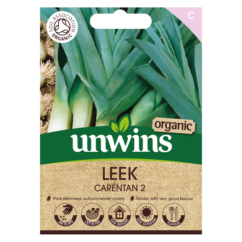 Unwins Organic Leek Carentan 2 Seeds