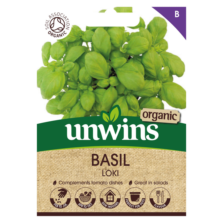 Unwins Organic Basil Loki Seeds