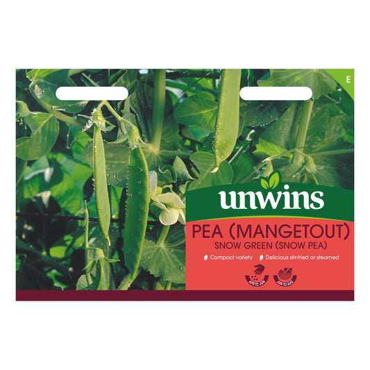 Unwins Mangetout Snow Pea Snow Green Seeds front