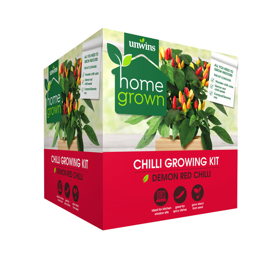 Unwins Homegrown Chilli Growing Kit Front of Box