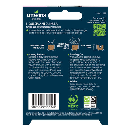 Unwins Houseplant Zumula Seeds