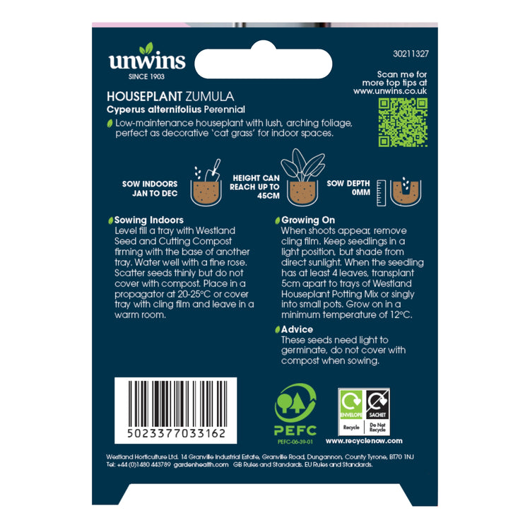 Unwins Houseplant Zumula Seeds