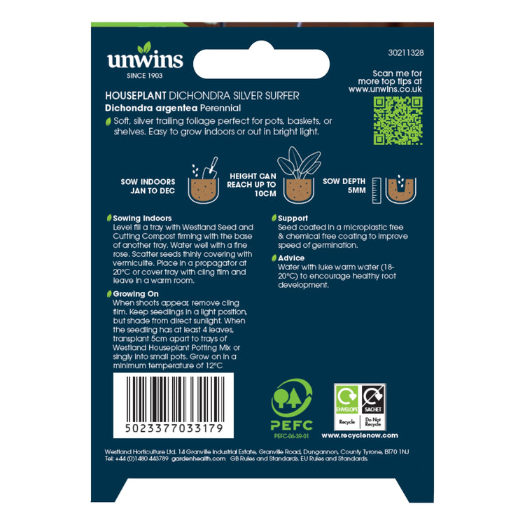 Unwins Houseplant Dichondra Silver Surfer Seeds