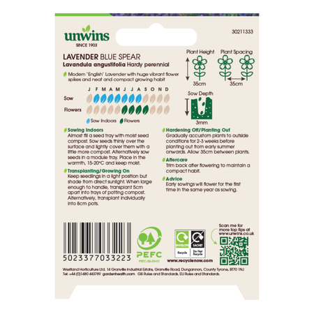 Unwins Lavender Blue Spear Seeds