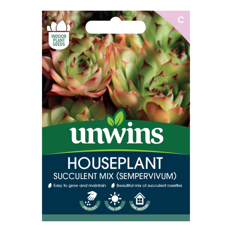 Unwins Houseplant Succulent Mix (Sempervivum) Seeds
