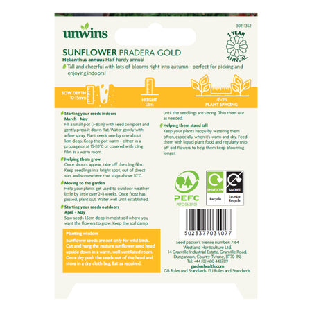 Unwins Easy Wins Sunflower