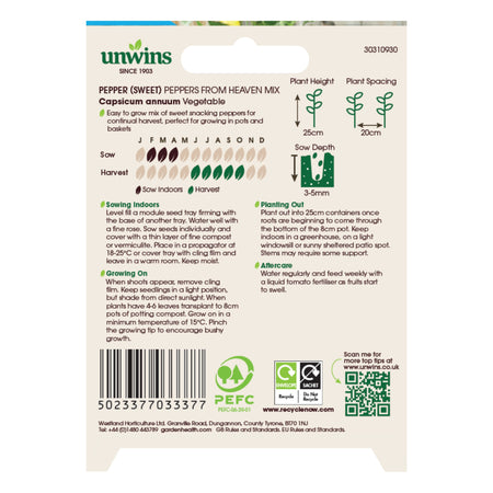 Unwins Peppers from Heaven Mix Seeds