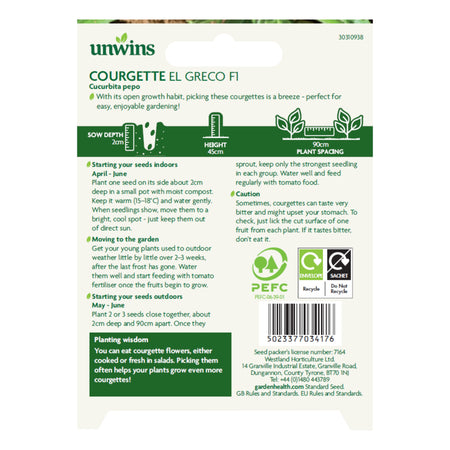 Unwins Easy Wins Courgette