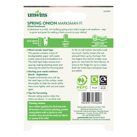 Unwins Easy Wins Spring Onions