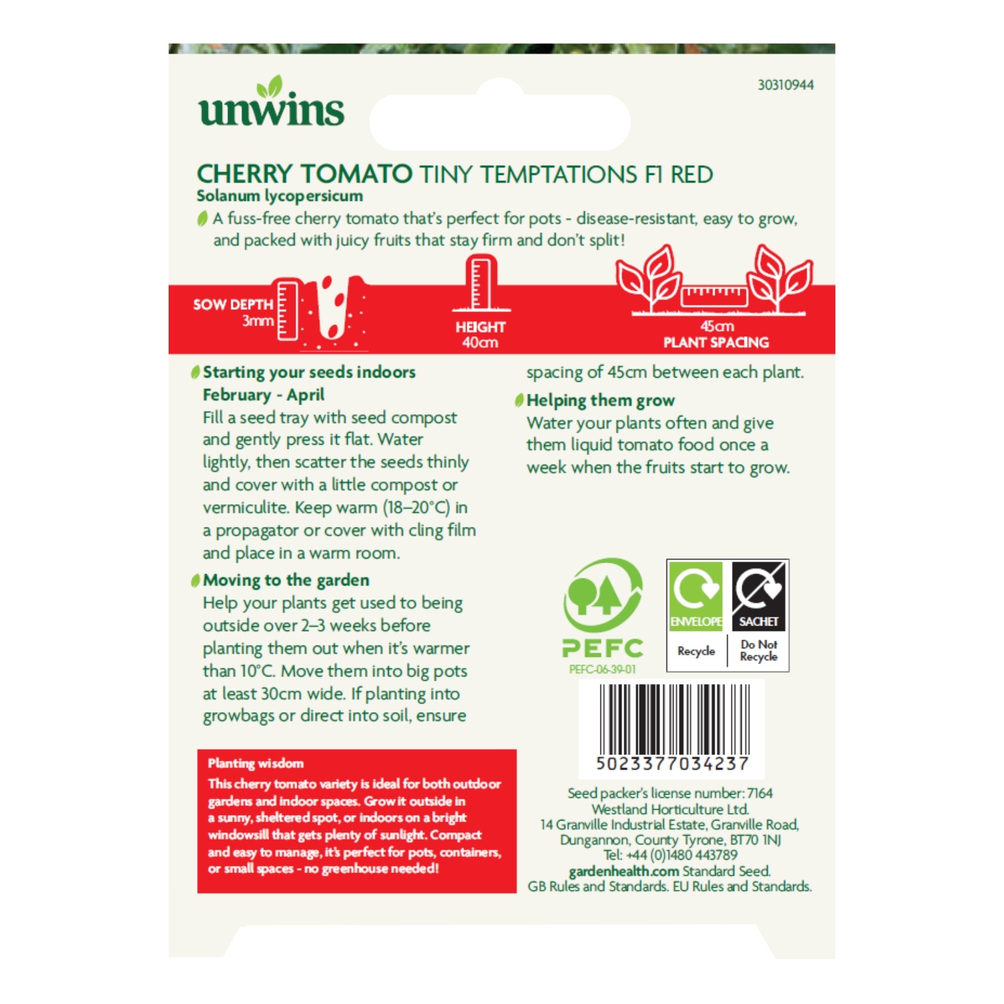 Unwins Easy Wins Tomato Cherry - Salad Seeds – Unwins UK