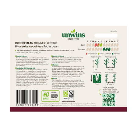 Unwins Runner Bean Guinness Record Seeds