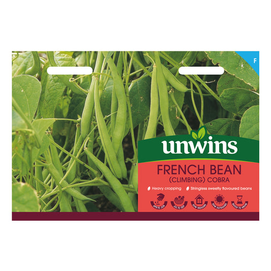Unwins Climbing French Bean Cobra Seeds