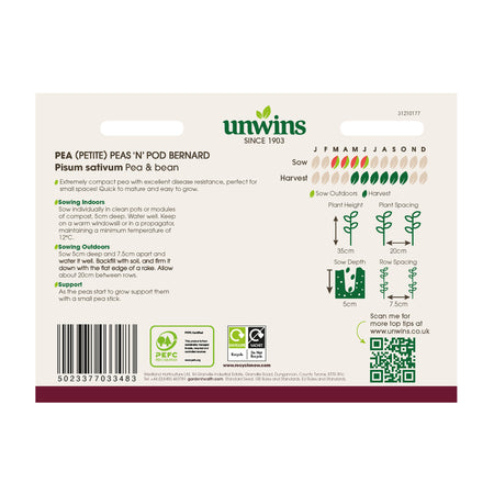 Unwins Peas ‘N’ Pod Bernard  Seeds