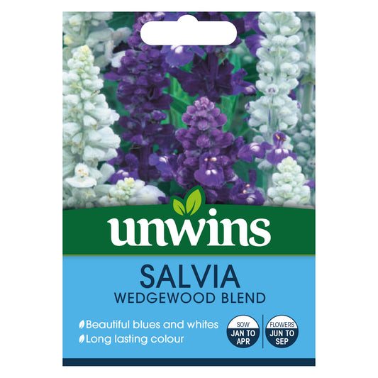 Unwins Sweet Pea Blue Danube Seeds - front