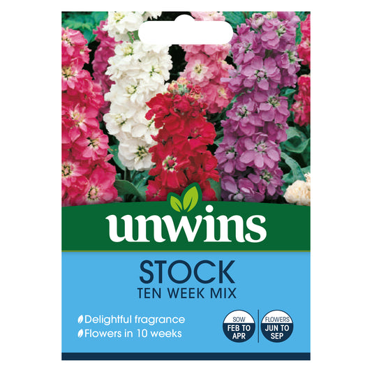 Unwins Stock Ten Week Mix Seeds - front