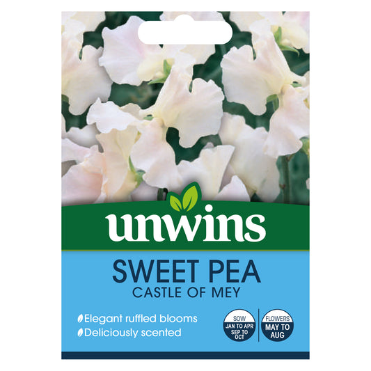 Unwins Sweet Pea Castle Of Mey Seeds - front
