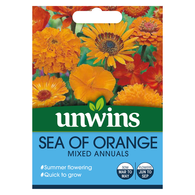Unwins Unwins Sea of Orange Mixed Annuals Seeds