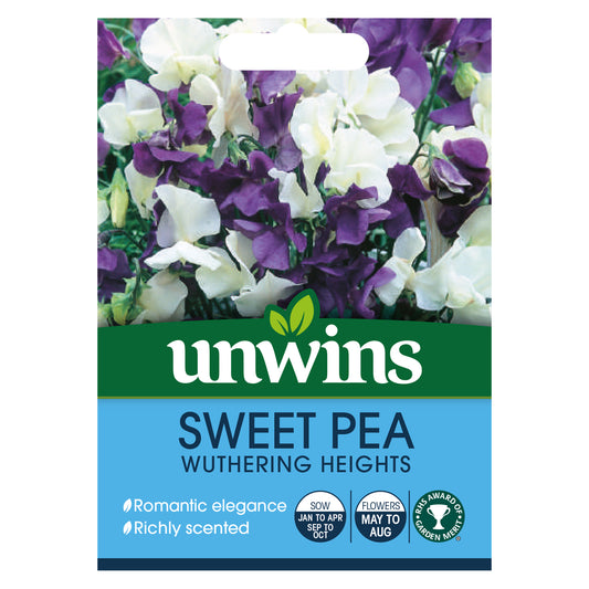 Unwins Sweet Pea Wuthering Heights Seeds front