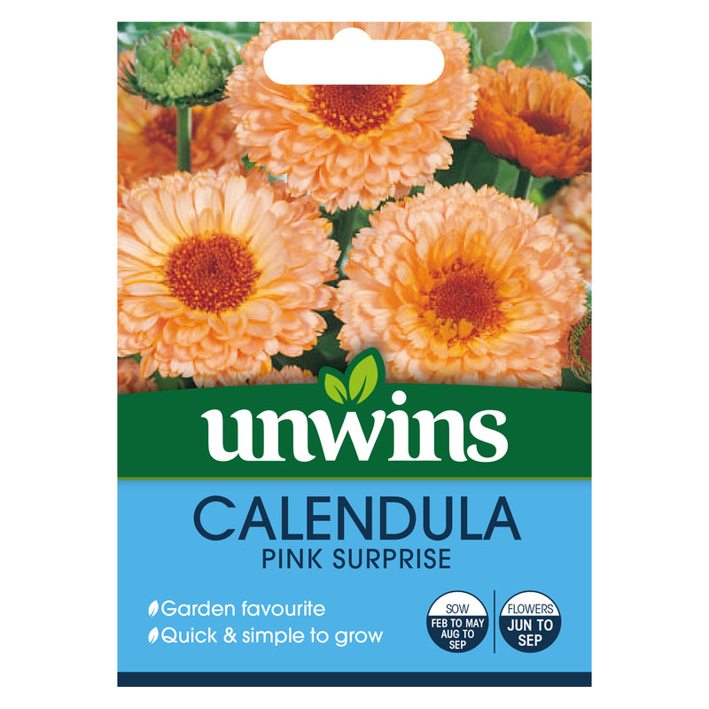 Unwins Calendula Pink Surprise Seeds