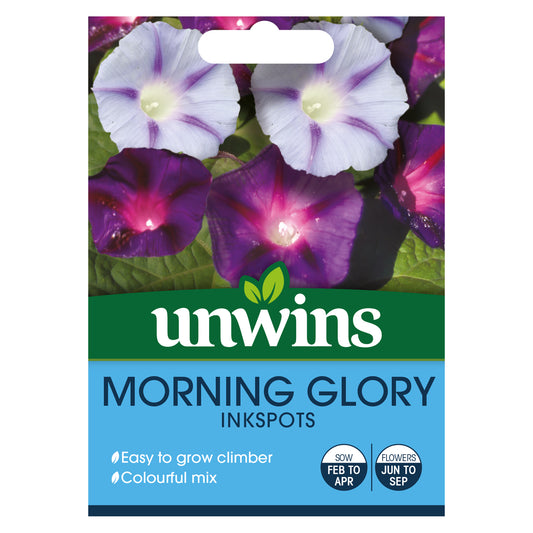 Unwins Morning Glory Inkspots Seeds - front
