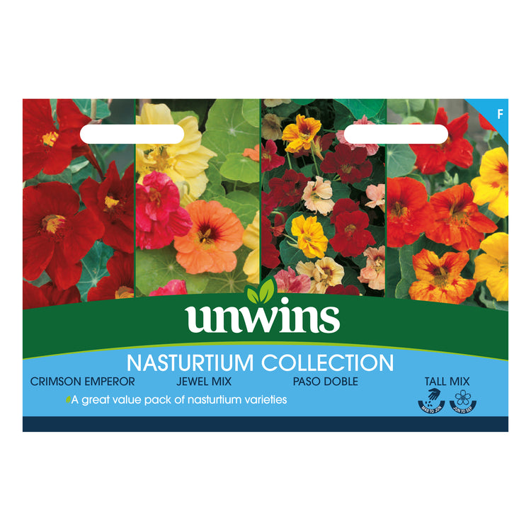 Unwins Nasturtium 4 in 1 Collection Pack Seeds