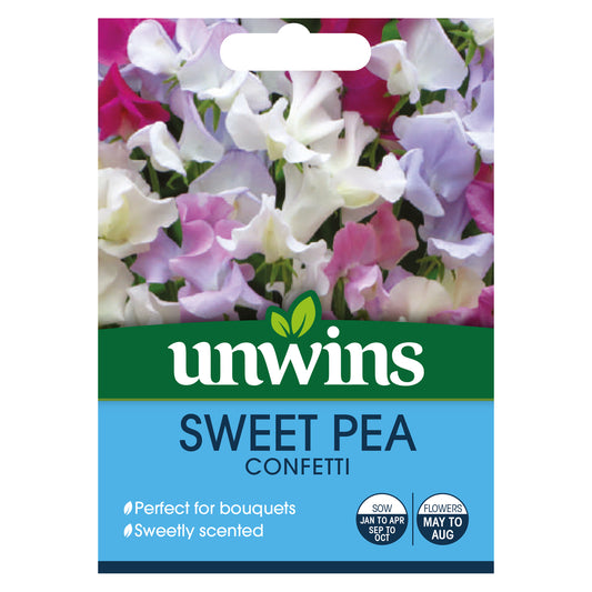 Unwins Sweet Pea Confetti Seeds - front