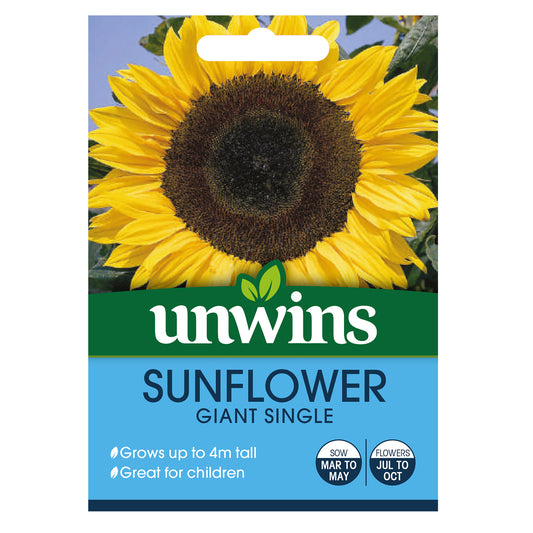 Unwins Sunflower Giant Single Seeds - FRONT