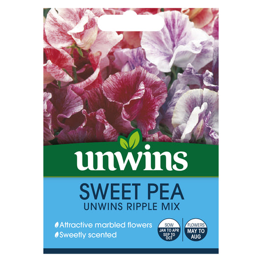 Unwins Sweet Pea Unwins Ripple Mix Seeds - front