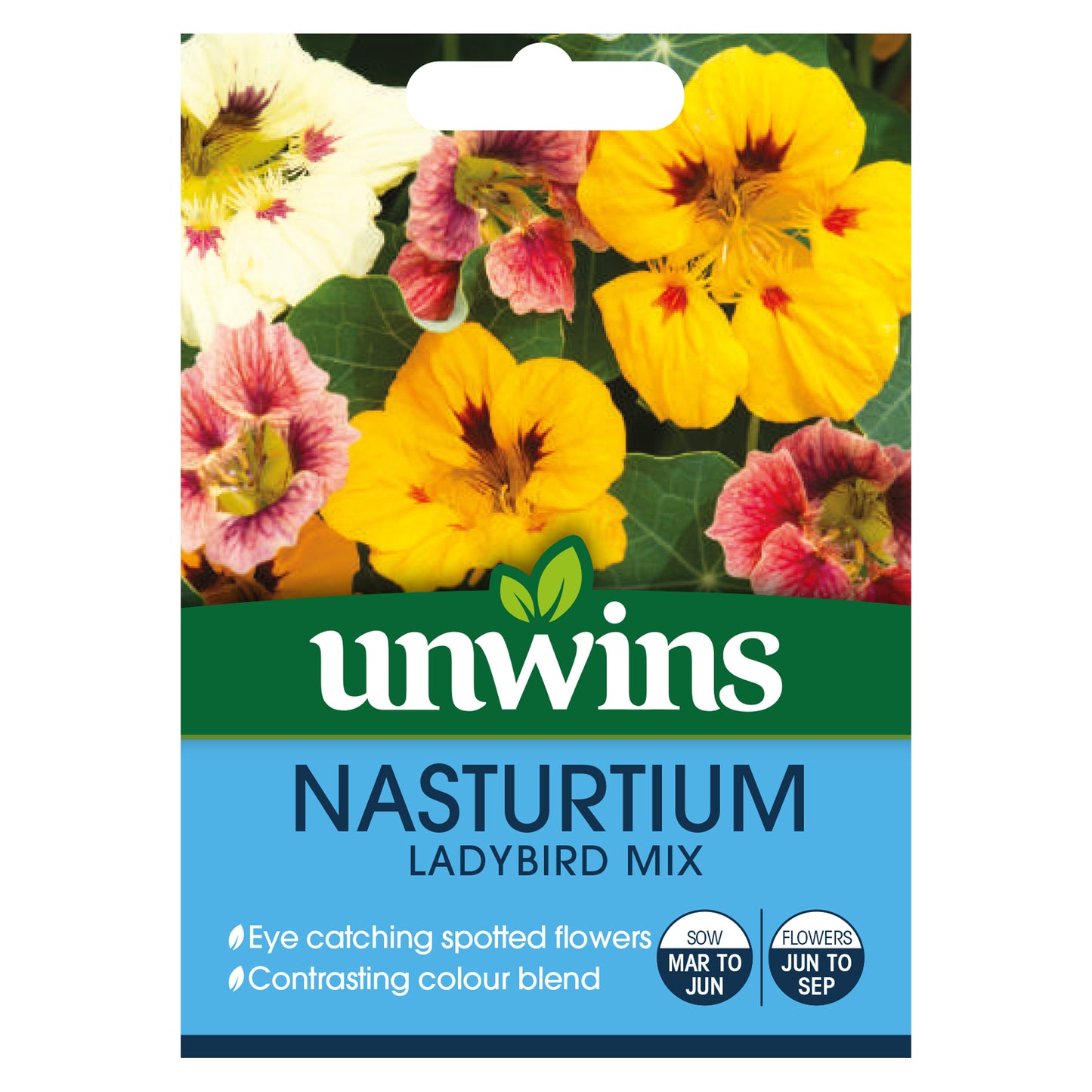 Unwins Nasturtium Ladybird Mix Seeds front
