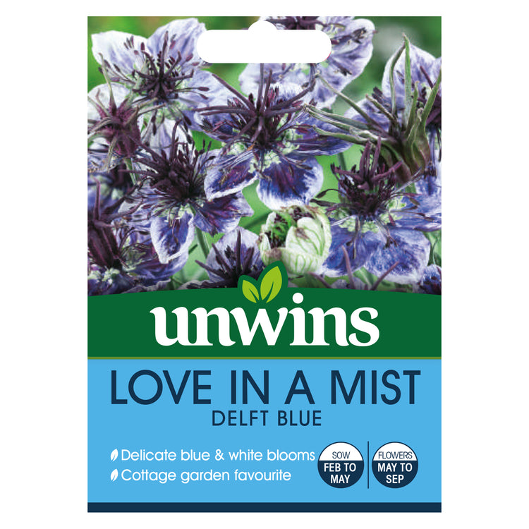 Unwins Love in a Mist Delft Blue Seeds