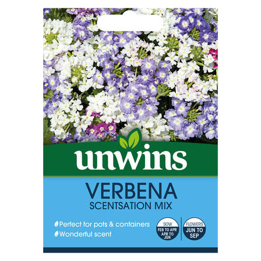 Unwins Verbena Scentsation Mix Seeds - front