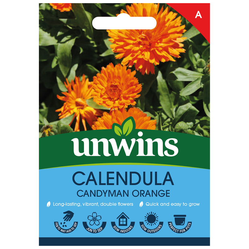 Unwins Calendula Candyman Orange Seeds
