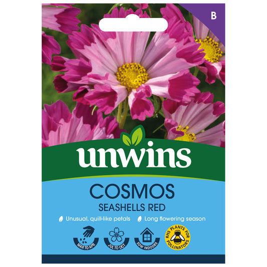 Unwins Cosmos Seashells Red Seeds - front