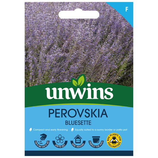 Unwins Perovskia Bluesette Seeds front of pack