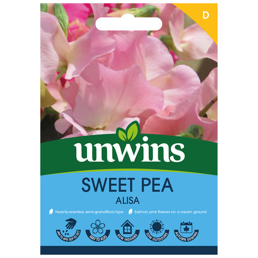 Unwins Sweet Pea Alisa Seeds - front