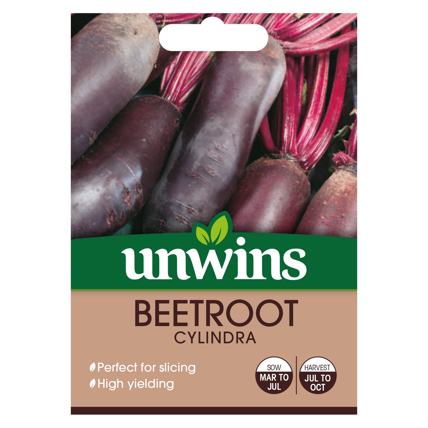 Unwins Long Beetroot Cylindra Seeds - front