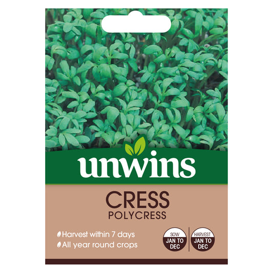 Unwins Cress Polycress Seeds - front