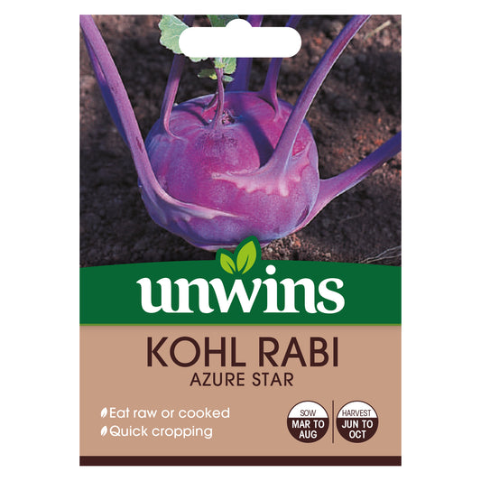 Unwins Kohl Rabi Azure Star Seeds front of pack