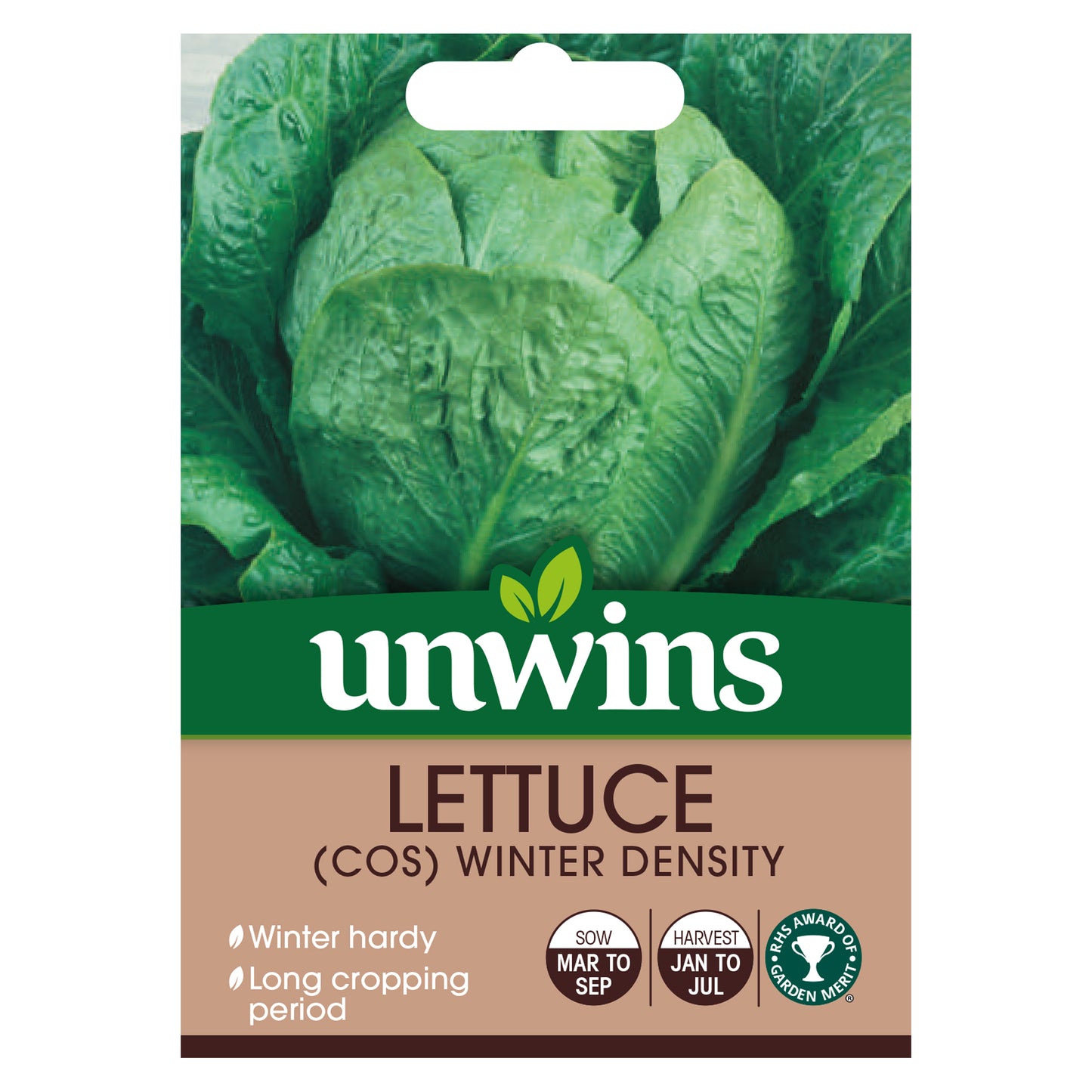 Unwins Cos Lettuce Winter Density Seeds front