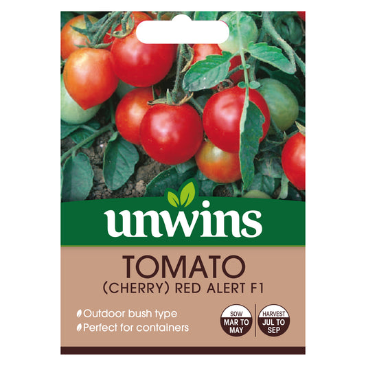 Unwins Cherry Tomato Red Alert F1 Seeds - front