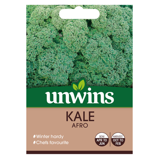 Unwins Kale Afro Seeds - front