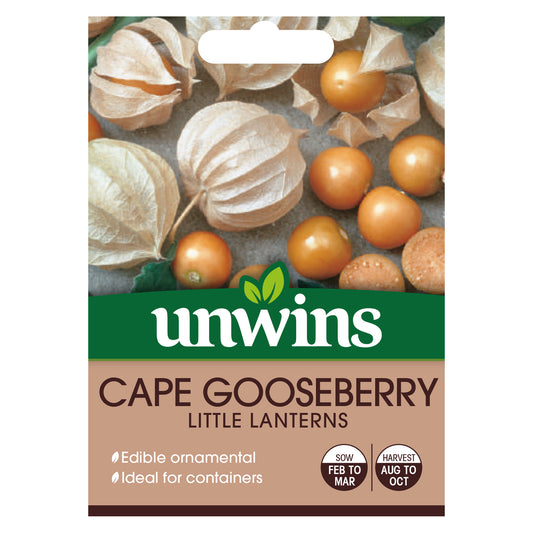 Unwins Cape Gooseberry Little Lanterns Seeds - front