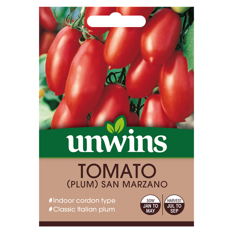 Unwins Plum Tomato San Marzano Seeds