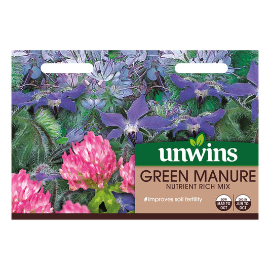 Unwins Green Manure Nutrient Rich Mix Seeds front of pack