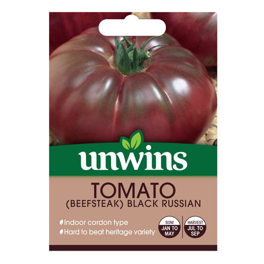 Unwins Beefsteak Tomato Black Russian Seeds front