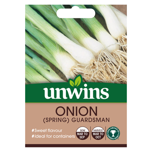 Unwins Spring Onion Guardsman Seeds - front