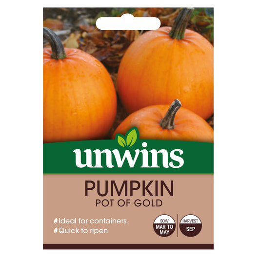Unwins Pumpkin Pot of Gold Seeds front of pack