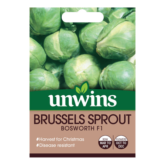 Unwins Brussels Sprout Bosworth F1 Seeds front